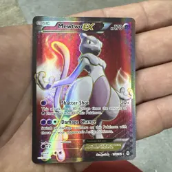 Pokemon Mewtwo-EX TCG Full Art Ultra Rare Holo Card Breakthrough 158/162 nm - Image 1