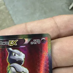 Pokemon Mewtwo-EX TCG Full Art Ultra Rare Holo Card Breakthrough 158/162 nm - Image 3
