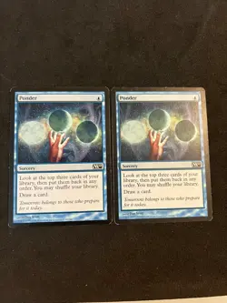 x2 Ponder 2x [Magic 2010 (M10)] Magic MTG Cards LP - Image 1