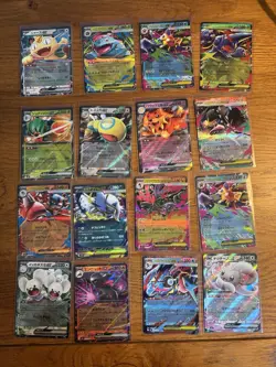 Pokemon TCG 16 Card Bundle all RR EX No Duplicates - Image 1