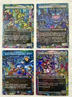 MTG TMNT Borderless Scene 19 Card Full Set 7 FOIL Cutting Edge Weirdness To 11 - Image 3