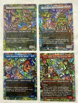 MTG TMNT Borderless Scene 19 Card Full Set 7 FOIL Cutting Edge Weirdness To 11 - Image 4