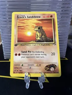Pokemon Card - Brock's Sandshrew Gym Heroes 72/132 Common 1st Edition - Image 1