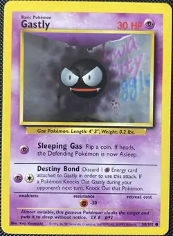 Gastly 050/102 Base Set Regular - Pokemon Card - Image 1