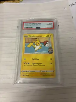 PSA 10 Gem Mint Pokemon Pikachu on the Ball 001/005 Pokemon Futsal Promo 2020 - Image 1