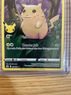 Pokemon Pikachu TCG Holo Ultra Rare Card Celebrations 005/025 NM Condition - Image 3