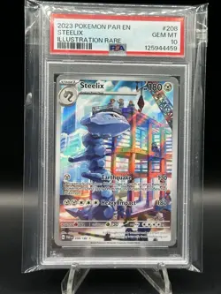 2023 Pokemon Paradox Rift Steelix 208/182 Illustration Rare - PSA 10 - Gem Mint - Image 1
