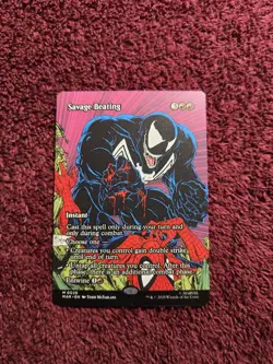 MTG Savage Beating 0026 Regular Borderless Spider-Man - Image 1