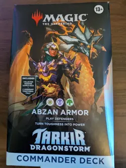 New/Sealed MTG Tarkir Dragonstorm Commander Deck - Abzan Armor - Image 1