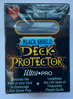 Sealed Vintage 1996 Ultra Pro Black Shield Deck Protector 100 Sleeves - Image 1