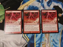 Lightning Bolt MTG Core Set 2010 M10 Red Common Instant Slightly Played x3 - Image 2