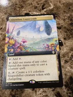 ABUNDANT COUNTRYSIDE Magic MTG Lorwyn Eclipsed Extended Art - Image 1