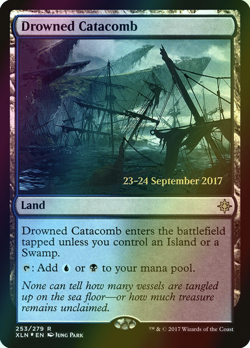 MTG Drowned Catacomb Prerelease Foil ** Ixalan Promos ** English (NM) - Image 1