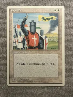 1 BANNED MTG Magic The Gathering Cruzade | Fourth Edition 4ED Moderate Play - Image 1