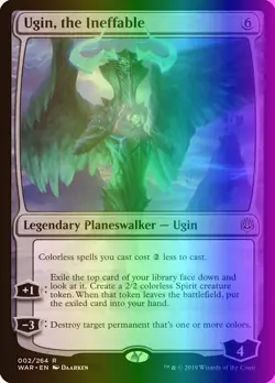 MTG Magic the Gathering Ugin, the Ineffable (2/330) War of the Spark LP FOIL - Image 1