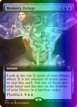 MTG Magic the Gathering Memory Deluge (337/553) Innistrad Midnight Hunt LP FOIL - Image 1