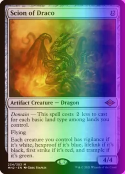 MTG Magic the Gathering Scion of Draco (234/767) Modern Horizons 2 LP FOIL - Image 1