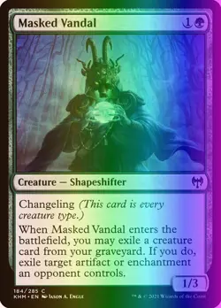 MTG Magic the Gathering Masked Vandal (184/551) Kaldheim LP FOIL - Image 1