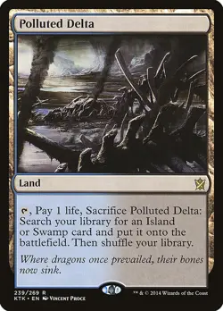 MTG Magic the Gathering Polluted Delta (239/282) Khans of Tarkir MP - Image 1