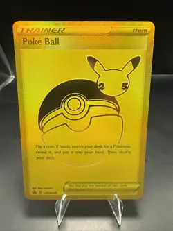 Pokemon Card Poke Ball SWSH146 Gold Celebrations UPC Anniversary NM - Image 1
