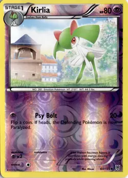 Kirlia 60/135 Reverse Holo Plasma Storm Pokemon Card TCG - Image 1