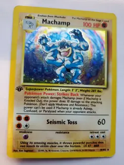 Machamp Base Set Holo Pokemon Card Jungle Fossil WOTC - Image 1