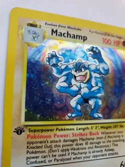 Machamp Base Set Holo Pokemon Card Jungle Fossil WOTC - Image 2