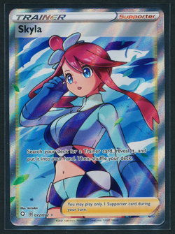 Skyla 072/072 Full Art Ultra Rare Holo Pokemon 2021 Shining Fates NM - Image 1