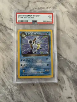 2000 POKEMON ROCKET #3 DARK BLASTOISE PSA 3 - Image 1