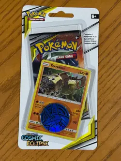 Pokemon Sun And Moon Cosmic Eclipse Coin Promo Blister Pack Factory Sealed - Image 1