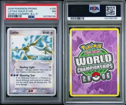 Pokemon Latias Star 105/107 Gold Star Promo World Championship PSA 7 2006 - Image 3