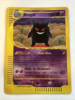Pokemon TCG Gengar 13/165 Expedition Base Set Reverse Holo - Image 1
