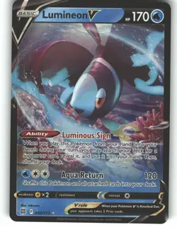Lumineon V 040/172 Holo Rare V Brilliant Stars Pokemon Holo Near Mint - Image 1