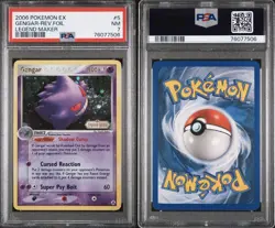 2006 POKEMON EX LEGEND MAKER #5 GENGAR-REVERSE FOIL HOLO PSA 7 Near Mint - Image 3