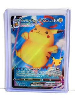 2021 Pokemon Celebrations 25th Anniversary Surfing Pikachu Vmax 009/025 - Image 1