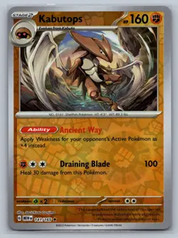 Kabutops SV: Scarlet & Violet 151 #141/165 Rare,Holo Reverse Holo Pokemon Card - Image 1