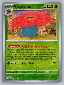 Vileplume SV: Scarlet & Violet 151 #045/165 Rare,Holo Reverse Holo Pokemon Card - Image 1