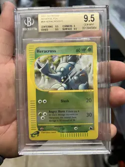 2003 Pokemon Skyridge Heracross Reverse Holo 64/144 BGS 9.5 Gem Mint *POP 2* - Image 1