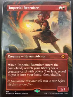 Magic the Gathering MTG Imperial Recruiter Extended Art Modern Horizons 2 MH2 - Image 1