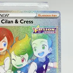 Pokemon Chili & Cilan & Cress 273/264 Fusion Strike Full Art Secret Rainbow NM - Image 3