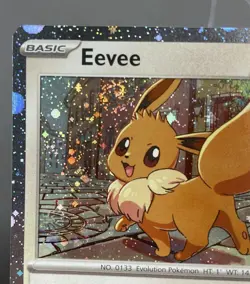 Eevee 200 *DOUBLE SWIRL* Destined Rivals Cosmos Holo Promo Pokemon NM #5 - Image 2