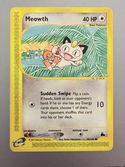 2003 Pokemon Meowth 78/144 Skyridge Regular EX-MT Never Played Optimally stored - Image 1