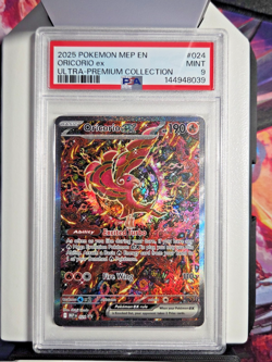 2025 POKEMON MEP EN-ME BLACK STAR PROMO #024 ORICORIO EX PSA 9 - Image 1
