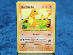 Vintage Charmander #046/132 WoTC Basic Pokemon MP Pokemon Card TCG - Image 1