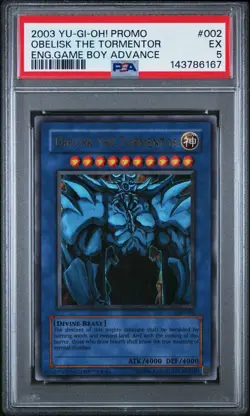 Obelisk the Tormentor Ultra Rare GBI-002 Limited Edition 2003 Konami PSA 5 - Image 1