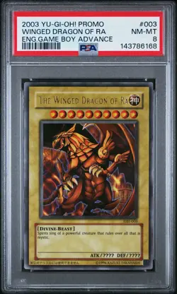 Konami The Winged Dragon of Ra Ultra Rare GBI-003 Limited Edition 2003 PSA 8 - Image 1