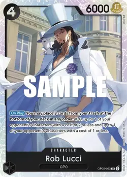 One Piece Rob Lucci (093) (OP05-093/258) OP05 Awakening of the New Era NM FOIL - Image 1
