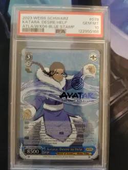 2023 WEISS SCHWARZ AVATAR THE LAST AIRBENDER #078 KATARA: DESIRE TO HELP PSA 10 - Image 1