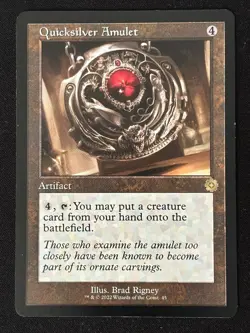 1x MTG Quicksilver Amulet - The Brothers' War: Retro Frame Artifacts (BRR) #45 - Image 1
