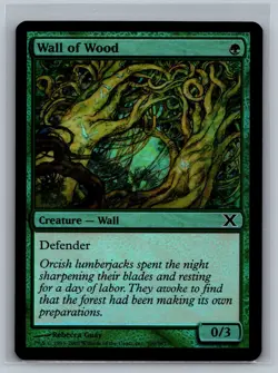Magic The Gathering Tenth Edition Wall of Wood #309/383 Foil MTG TCG CCG 10th - Image 1